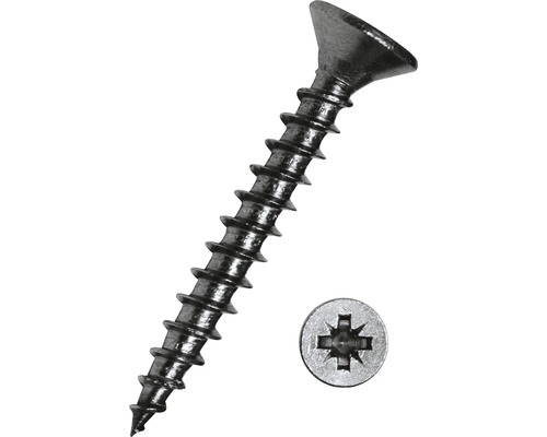 JD79 Spanplattenschraube 4x35 mm Edelstahl A2, 200 Stück Holzschraube mit Senkkopf und Kreuzschlitz