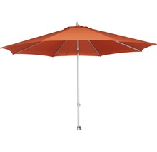 Freistehender Sonnenschirm mit Aluminiumgestell und orangefarbener Bespannung