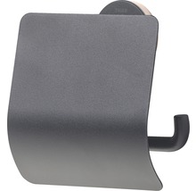 Toilettenpapierhalter Urban mit Deckel schwarz