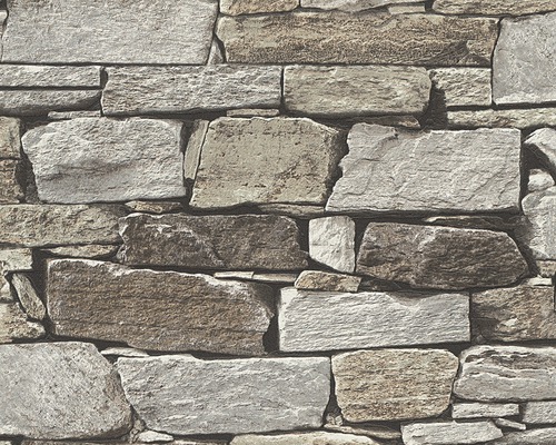 Nahaufnahme einer Mauer mit Steintapete.