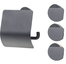 Toilettenpapierhalter Urban mit Deckel schwarz