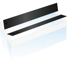 Aquariumabdeckung mit schwarzen Klappen