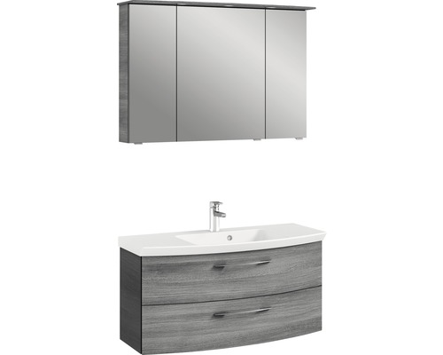 Badezimmer-Set mit Spiegelschrank und Waschbeckenunterschrank
