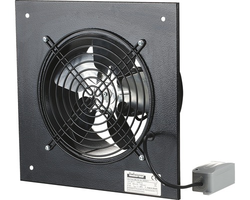 Wandventilator mit Schutzgitter und Anschlusskasten