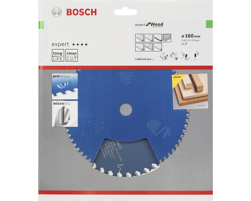 Kreissägeblatt Expert for Wood Bosch 160x20mm 36Z-0