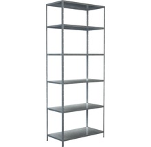 Steck-Grundregal Schulte verzinkt 250x100x50 cm 6 Böden geteilte Winkelprofile Tragkraft 510 kg