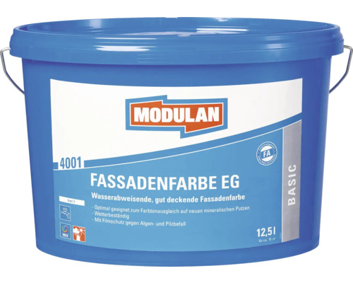 Eimer Fassadenfarbe der Marke Modulan, 12,5 Liter
