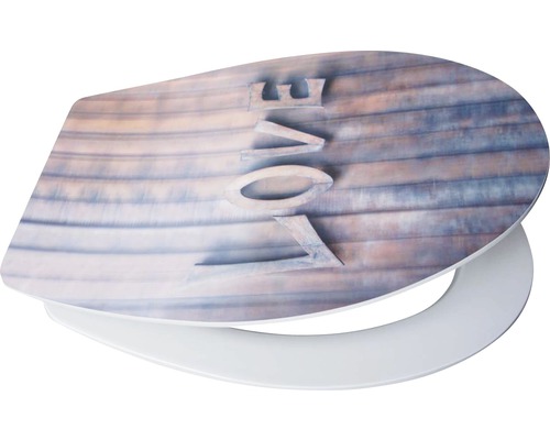 Toilettendeckel mit Liebesmotiv