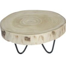 Dekorationstisch aus Holz mit Metallbeinen