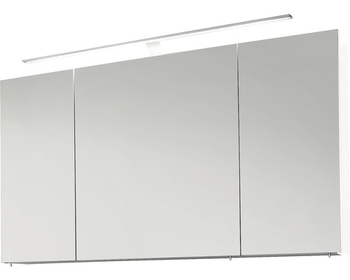 Spiegelschrank Marlin Marlin Bad 120 x 17,5 x 68,2 cm weiß hochglanz 3-türig LED IP 20