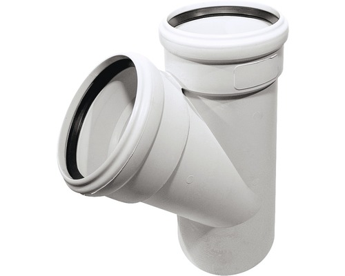 SKOLANsafe®EA Abzweig 45° DN 78/58 mm Abwasserrohr Y-Stück für Sanitärinstallationen