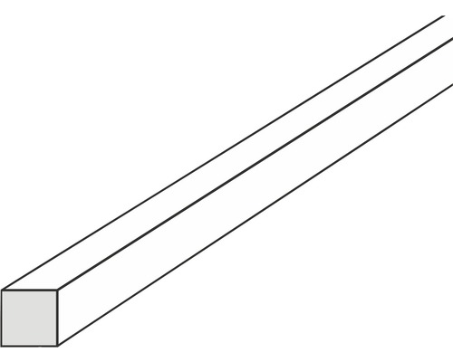 Kunststoff 4-kant-Leiste 1,0x1,0x1000 mm weiß Quadratisches Holzprofil