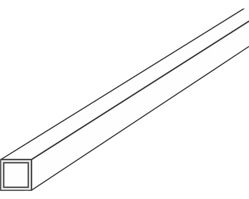 Kunststoff 4-Kant-Rohr außen 4 mm, innen 3 mm, Länge: 1000 mm weiß