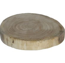 Dekoteller Baumscheibe Holz Ø 20 cm beige-braun-thumb-0