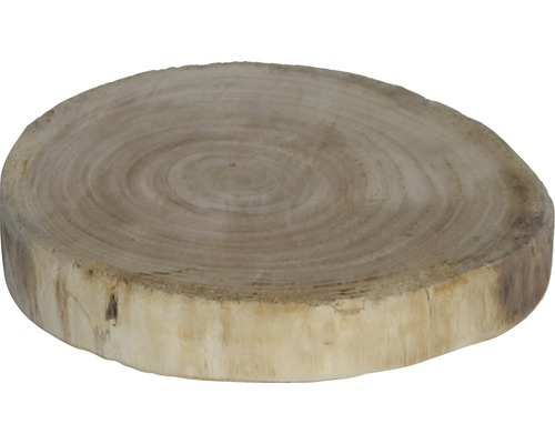 Dekoteller Baumscheibe Holz Ø 20 cm beige-braun-0