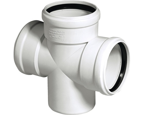 SKOLANsafe®DA Doppelabzweig 87° DN 110/110/110 mm Abzweigrohr für die Installation von Abwasserleitungen