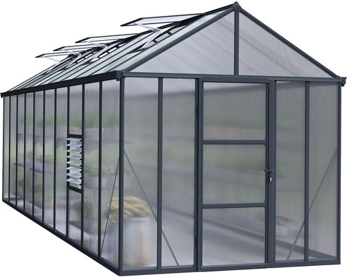 Gewächshaus mit Tür und Fenstern
