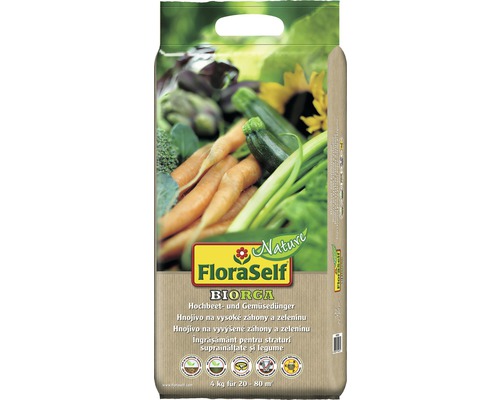 Gemüse- & Hochbeetdünger FloraSelf Nature BIORGA 4 kg organischer Dünger vegan