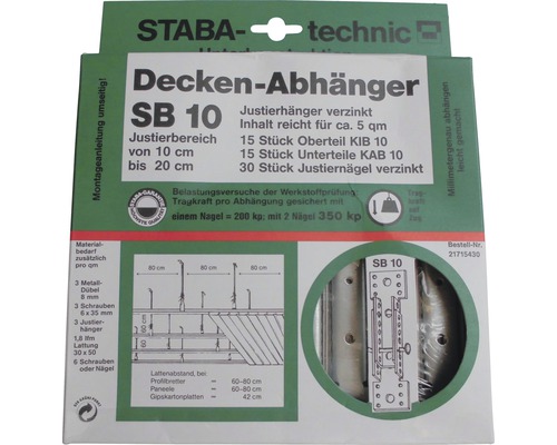 Staba Deckenabhänger SB 10, geeignet für circa fünf Quadratmeter