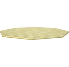 Sechseckige Holzfliese für den Außenbereich