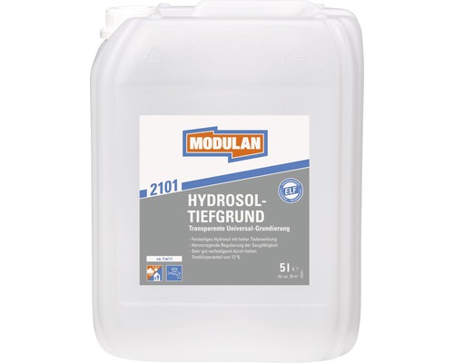 MODULAN 2101 Hydrosol-Tiefgrund innen & außen transparent 5 l Modulan Hydrosol Tiefgrund transparente Universal Grundierung im 5 Liter Kanister