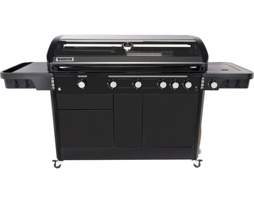 Tenneker® Gasgrill Halo Power Zone TG 5 204,4 x 74,5 x 117,5 cm 5-Brenner + Seitenbrenner und Rückbrenner, gusseiserner Rost, Platform System, Glaseinsatz im Deckel Tenneker® Gasgrill Halo Power Zone TG 5 204,4 x 74,5 x 117,5 cm 5-Brenner + Seitenbrenner und Rückbrenner, gusseiserner Rost, Platform System, Glaseinsatz im Deckel