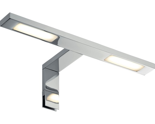 LED Spiegelleuchte Aufschrankleuchte Metall IP44 2x3,2W 2x280 lm 2700 K warmweiß HxBxT 80x300x110 mm Galeria Double Hook chrom