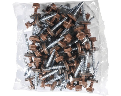 Packung mit Schrauben mit Dichtscheibe