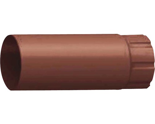 PRECIT Fallrohr Stahl rund Oxidrot RAL 3009 NW 87 mm 1000 mm-0