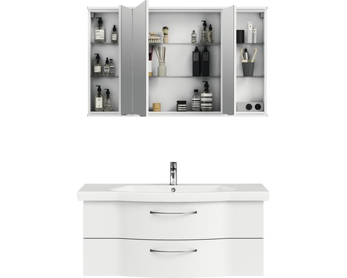 Waschbeckenunterschrank mit Spiegelschrank für das Badezimmer