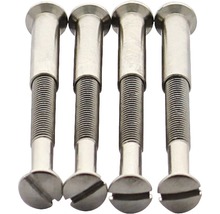 Hülsenschrauben + Hülsenmutter M4x38 mm vernickelt zur Montage für Türdrücker je 4 Stück
