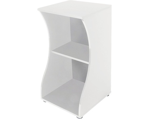 Aquarium Unterschrank Fluval Flex 57 L 41,5 x 42 x 77 cm weiß Weißes Regal mit zwei Ablageflächen