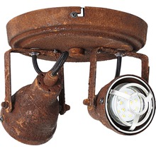 Deckenleuchte mit zwei Strahlern im Rostdesign