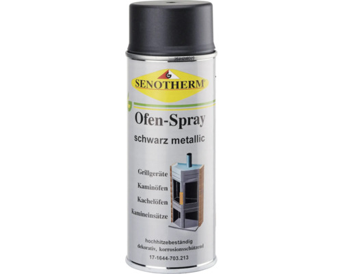 Ofenspray Senotherm bis 500° C 400 ml Schwarz Metallic Ofenspray Senotherm bis 500° C 400 ml Schwarz Metallic
