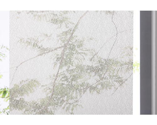 Dekorfolie mit Pflanzenmuster auf Glas