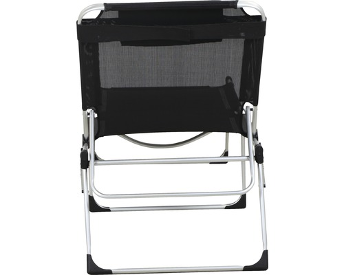 Sonnenliege Gardamo Sole Gestell Aluminium silber, Fläche Textilbezug schwarz Sonnenliege Gardamo Sole Gestell Aluminium silber, Fläche Textilbezug schwarz