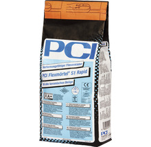 PCI Flexmörtel® S1 Rapid verformungsfähiger Fliesenkleber für alle keramischen Beläge grau 5 kg