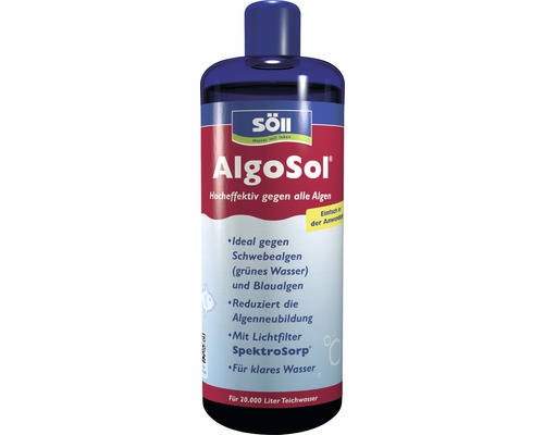 Algenvernichter Söll AlgoSol® 1 l Söll AlgoSol Algenbekämpfungsmittel für 20000 Liter Teichwasser