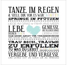 Leinwandbild Blue Heart 27x27 cm