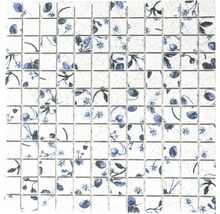 Keramikmosaik CG SB09 weiß/blau 30x30 cm-thumb-0