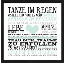 Gerahmtes Bild Tanze Im Regen 33x33 cm