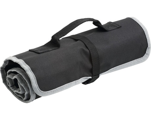 Aufgerollte Werkzeugtasche mit Tragegriff