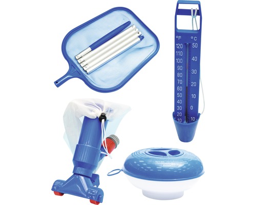 Poolreinigungs-Set Planet Pool inkl. Kescher, Stange, Poolthermometer, Venturisauger & Dosierschwimmer-0