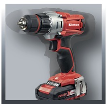 Einhell Logo. Akku-Bohrschrauber mit Akku