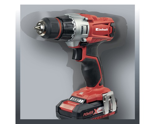 Einhell Logo. Akku-Bohrschrauber mit Akku