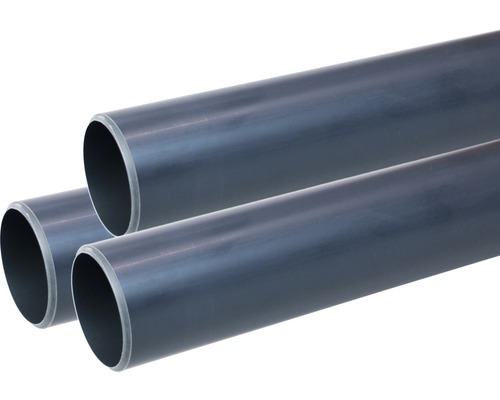 PVC Rohr für Styroporbecken 200 cm Ø 5 cm grau