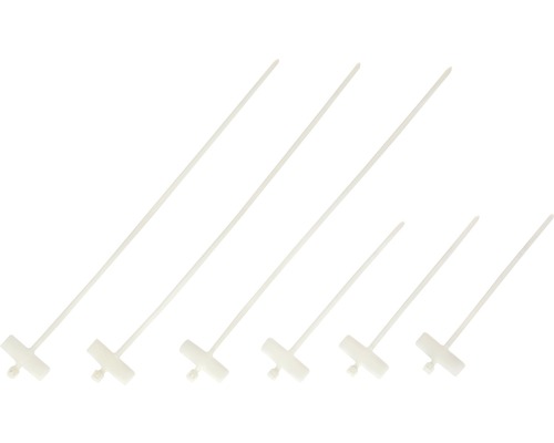 Kabelbinder mit Beschriftungsfeld 100x2,5 200x4,6 mm transparent 50 Stück