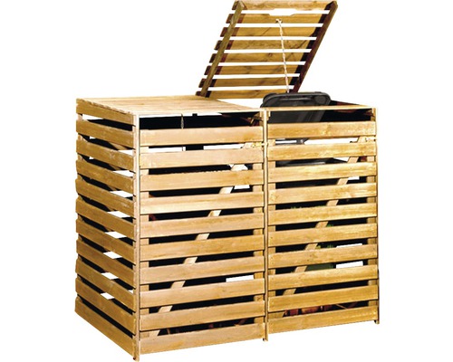 Mülltonnenbox weka 148x92x122 cm honigbraun Mülltonnenbox weka 148x92x122 cm honigbraun