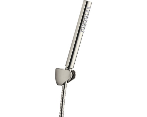 AVITAL Stabhandbrause Set LATHAN inkl. Brauseschlauch 1500 mm edelstahl optik Handbrause mit Brauseschlauch für Badezimmer
