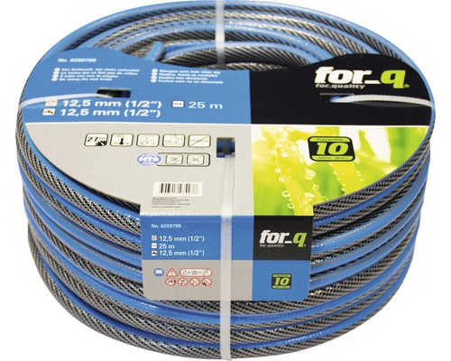 Aufgerollter Gartenschlauch, 12,5 Millimeter Durchmesser, 25 Meter Länge